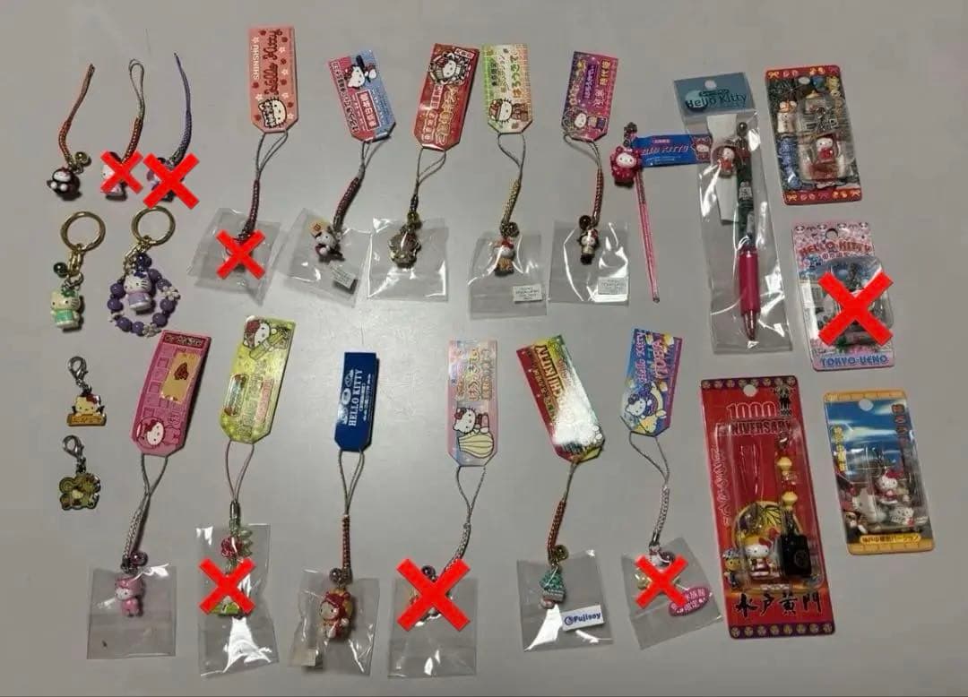 ご当地キティ ストラップ まとめ売り 17点