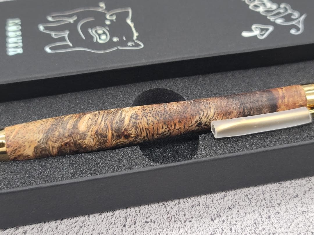 新品　こぶた工房　極上花梨瘤　スタビ　金金具　シャープペンシル0.5