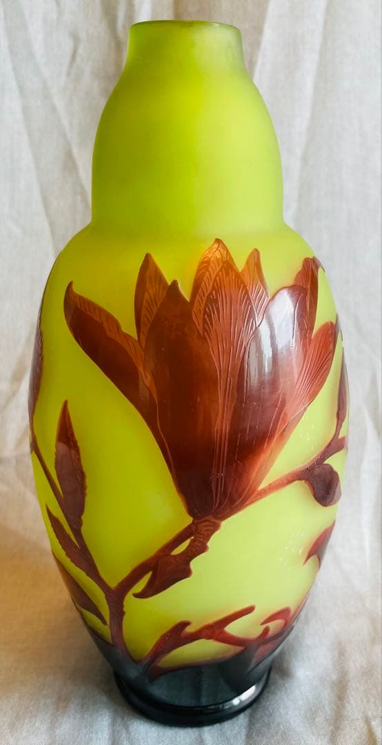 【KAITO】D'Argental工房 アールヌーボー様式 ガラス花瓶