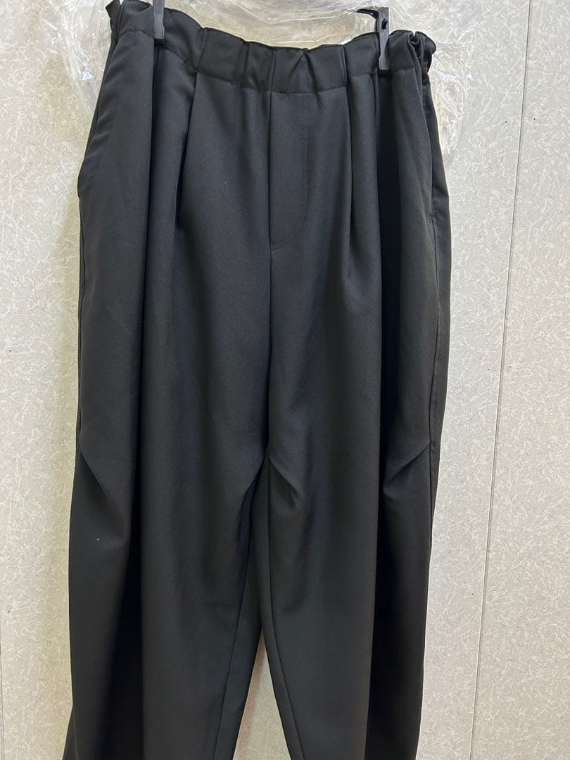 mizuiro ind ワイドカーゴパンツ イージーパンツ　ブラック