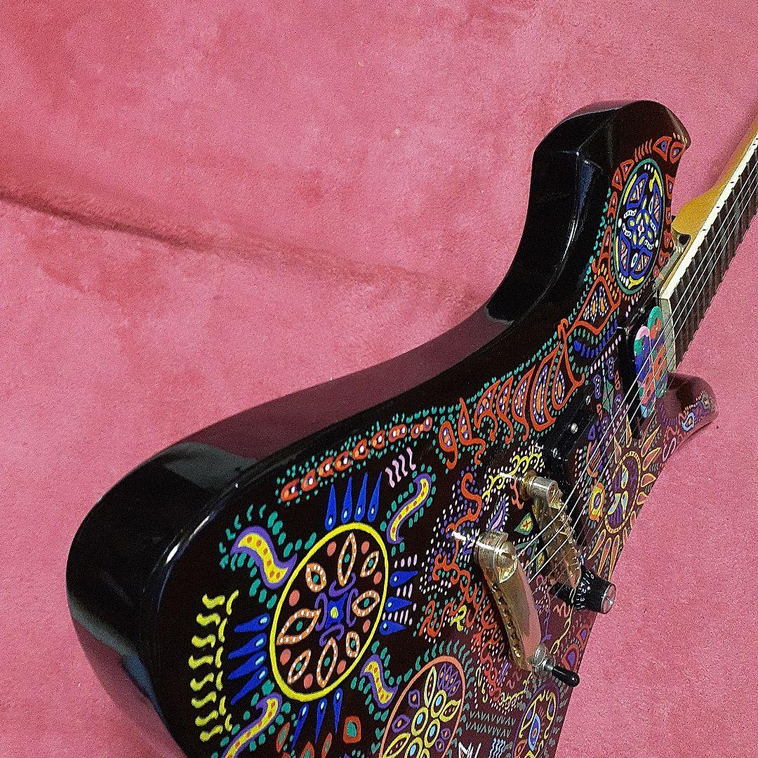 【良・美品】サイケペイント・hideモデル。MGモッキンバードエレキギター。