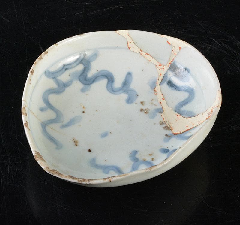 伊万里焼　初期伊万里　稗古場窯　染付　皿　V　R5202