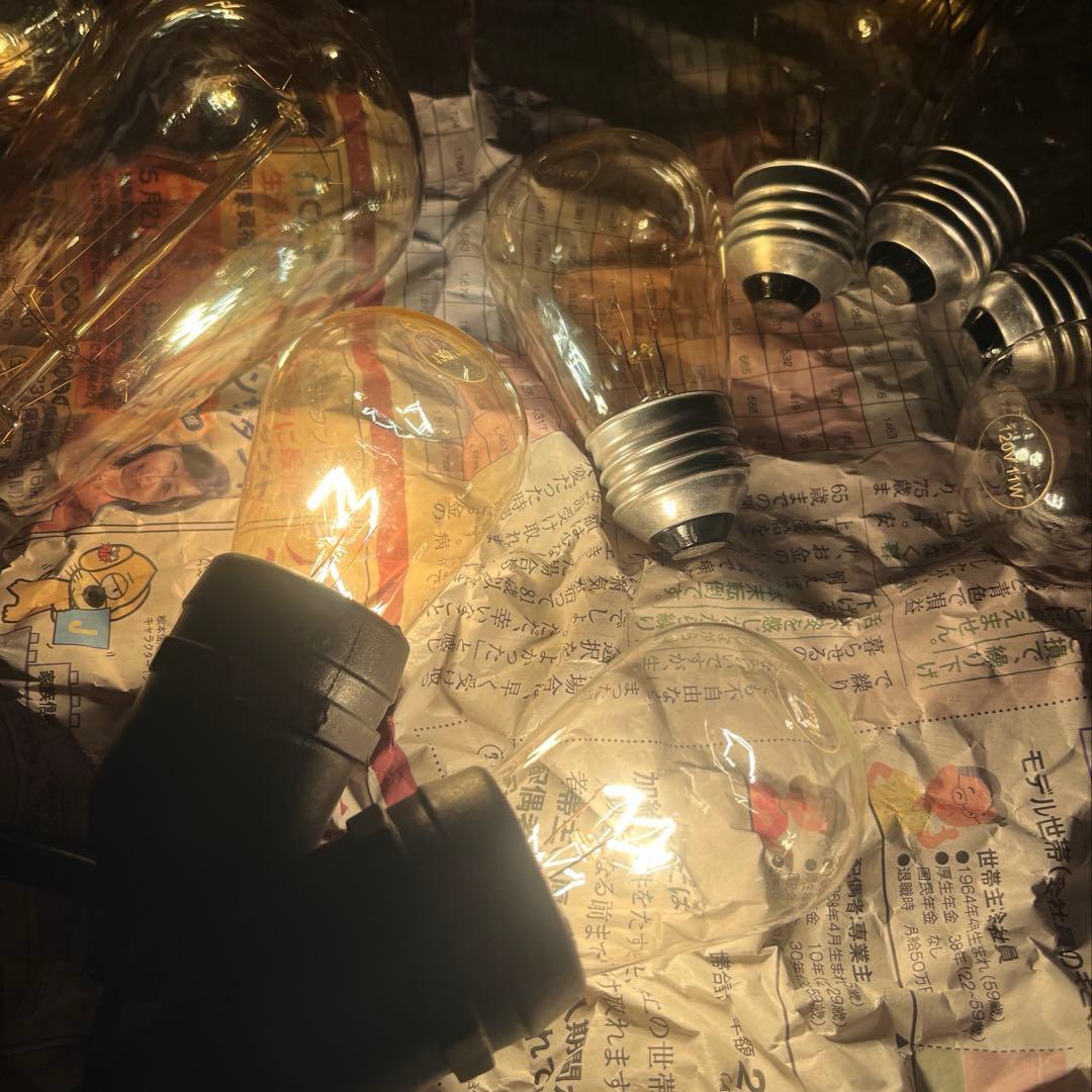 エジソン電球150球&ストリングライトまとめ売り（防雨型）