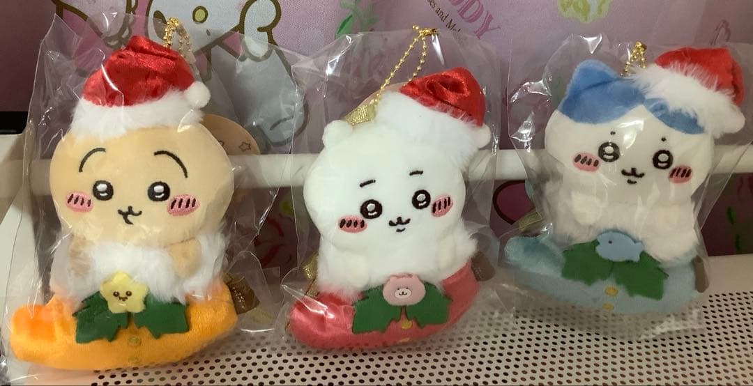 オーナメントにもなるマスコット♡ちいかわ、ハチワレ、うさぎ、フルコンプリート♡