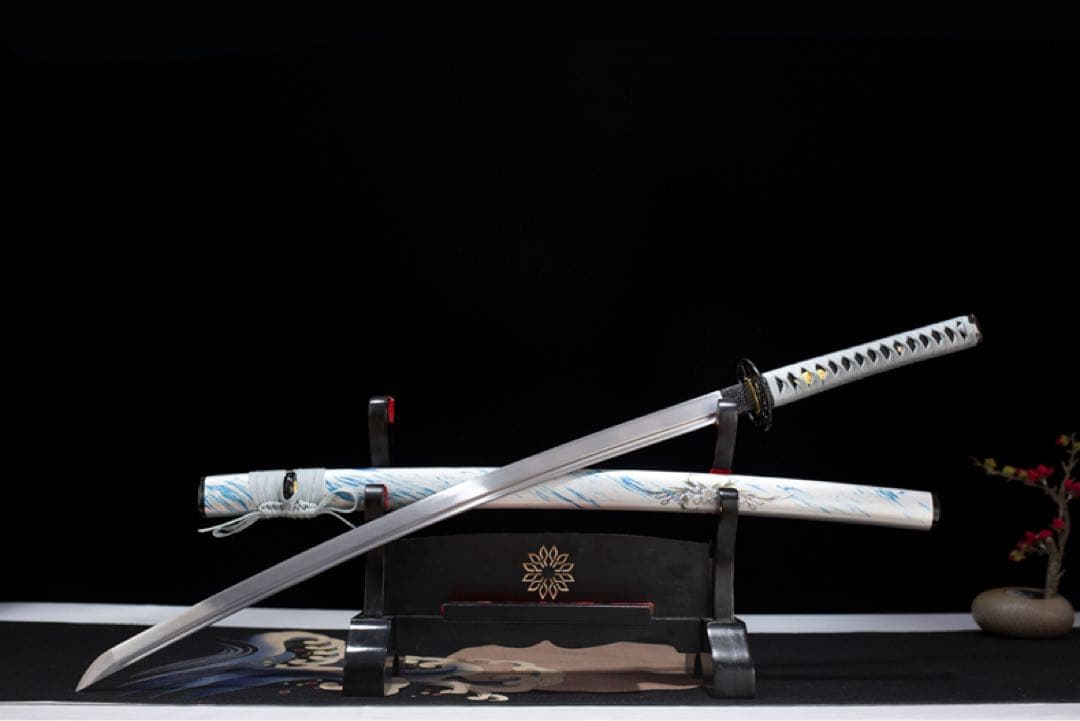 白雪 鉄鍔 日本刀 武具 鑑賞刀 居合刀 模造刀 舞踊刀