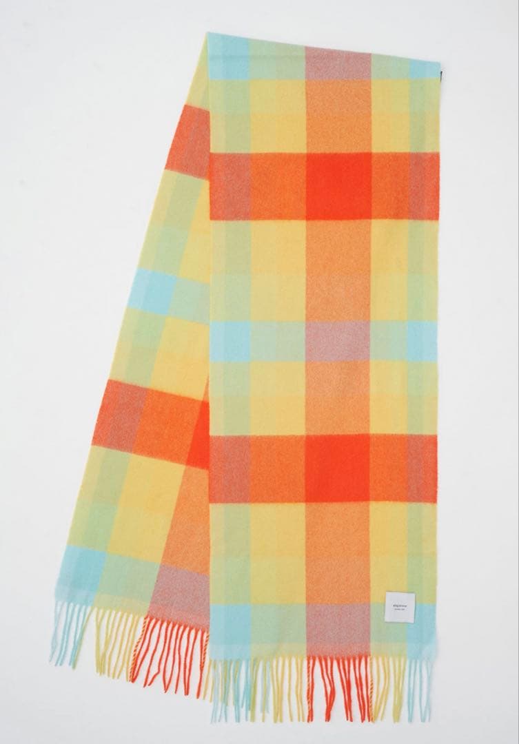 elegancese エレガンセーゼ　カシミヤマフラー　　　オレンジ　イエロー