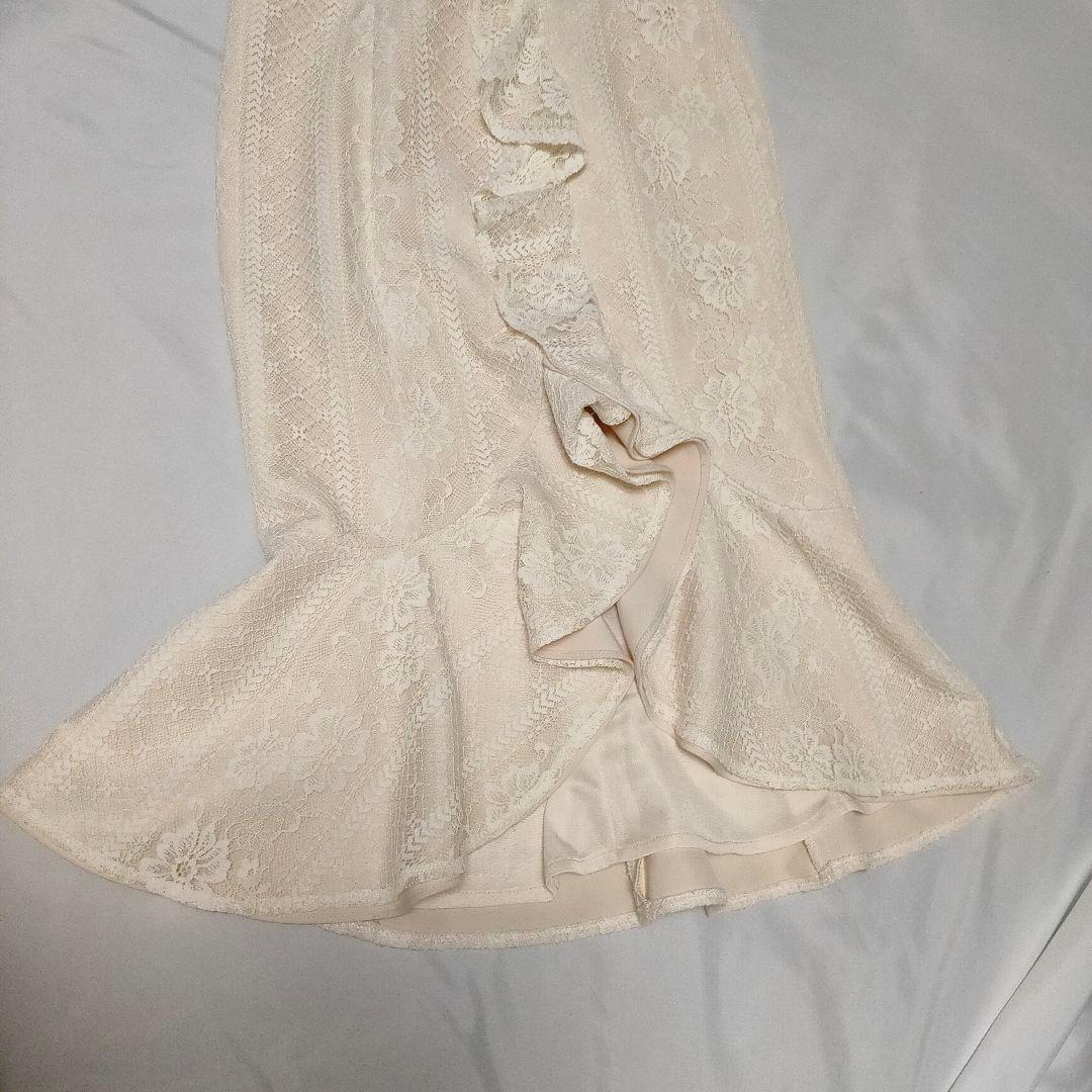 【大人可愛い♡】ROBEdeFLEURS 総レースｘパールフリルマーメイドドレス