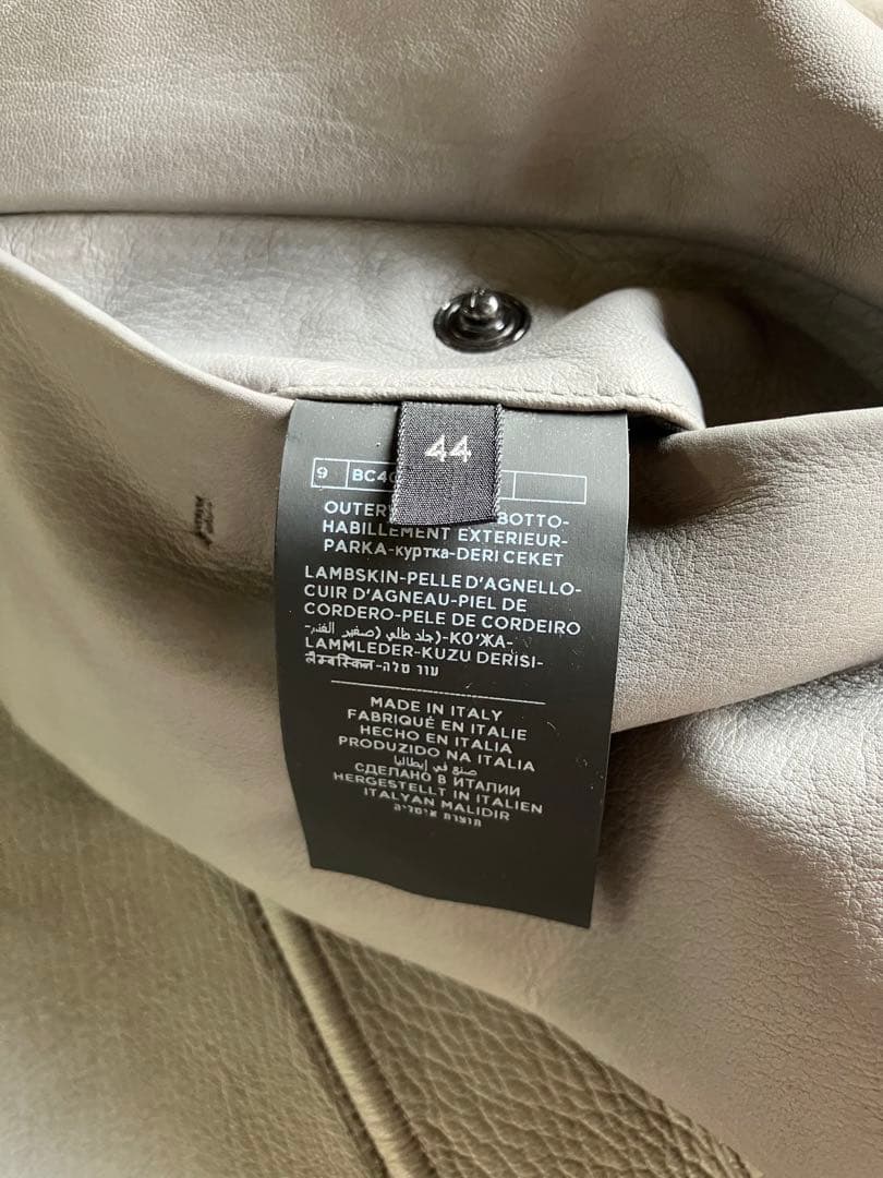 値下げTOMFORD トムフォード　スエードシングルライダース　グレー　44