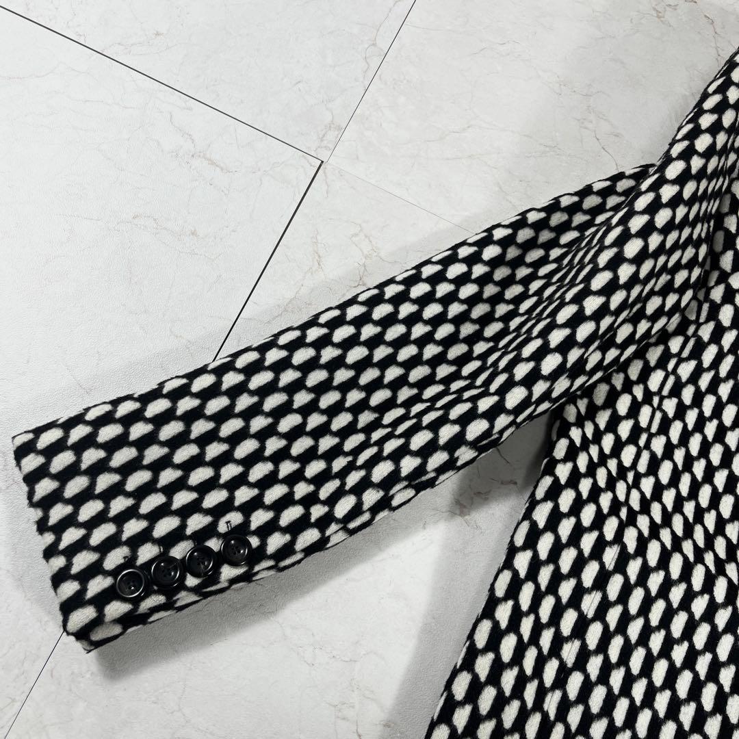 ✨極美品 マックスマーラ 白タグ 格子チェック スタンドカラーコート アルパカ混