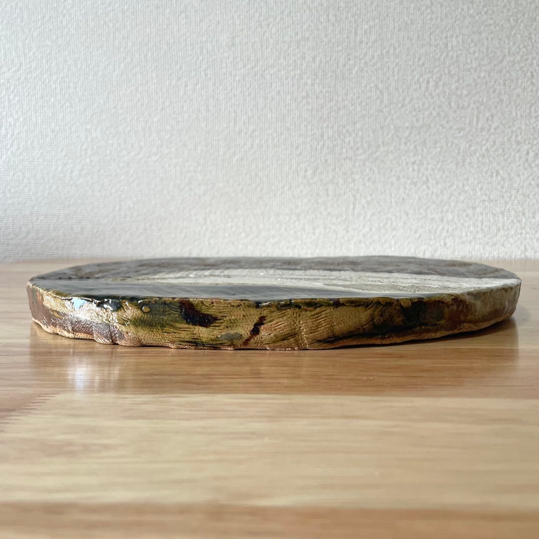 田村耕一 在印 陶板 鉄絵 人間国宝 益子焼 笠間焼 飾り皿