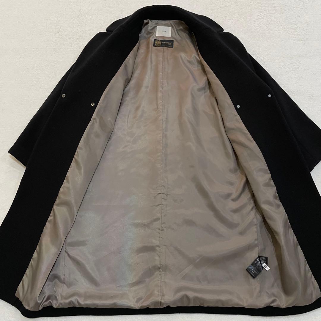 IENA　MONTECO ウールコート　チェスターコート　ダブルフェイス　黒