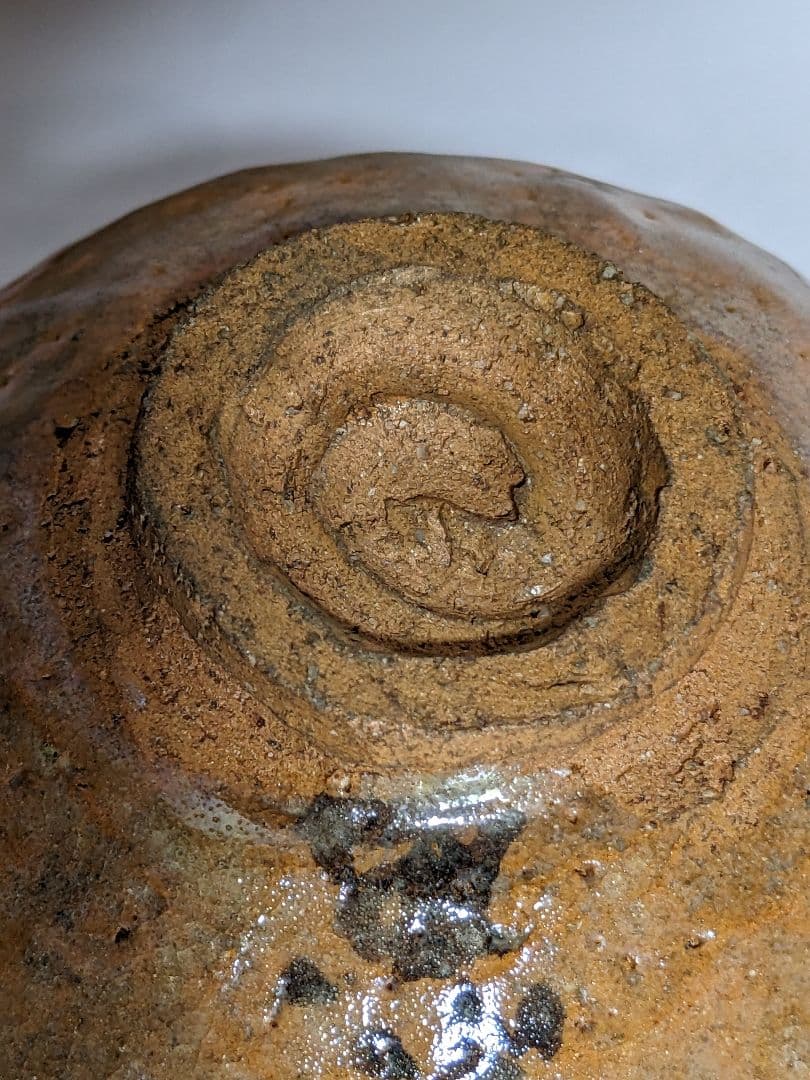 ♦古格 茶道具 手捏ね 手捻り 抹茶碗 時代物 古美術品 銀化現象 骨董品