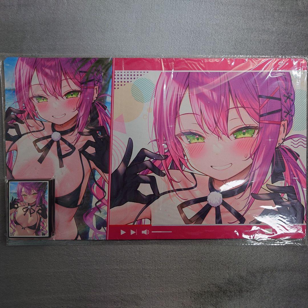 α1 ホロライブ 挑発&浜辺&水着 常闇トワ スリーブ&プレイマット