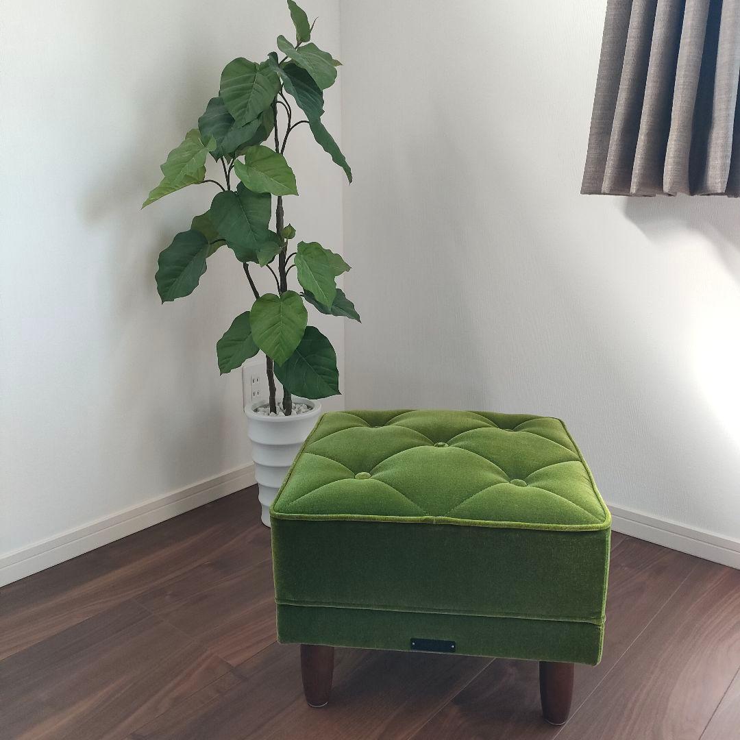 カリモク60 X36206 モケットグリーン オットマン