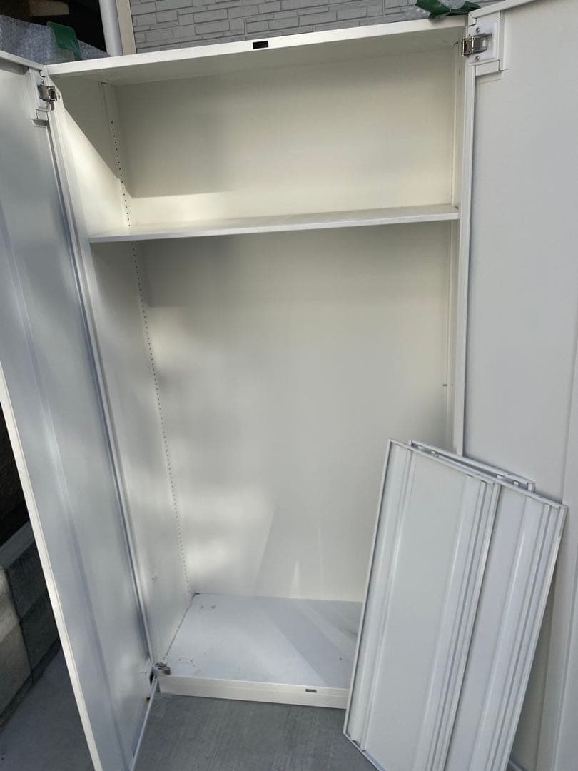 ダイシン工業 壁面収納庫両開き型下置き専用Ｄ４００ホワイト V940-18H