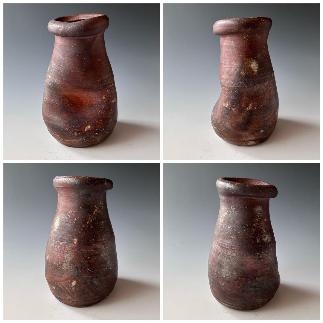 茶道具　丹波焼　花入　市野信水　共箱　焼き締め　花器　花活け　茶会　稽古