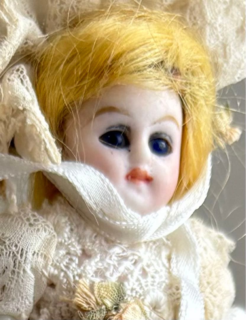 アンティーク　ミニョネット　オールビスクドール　10cm