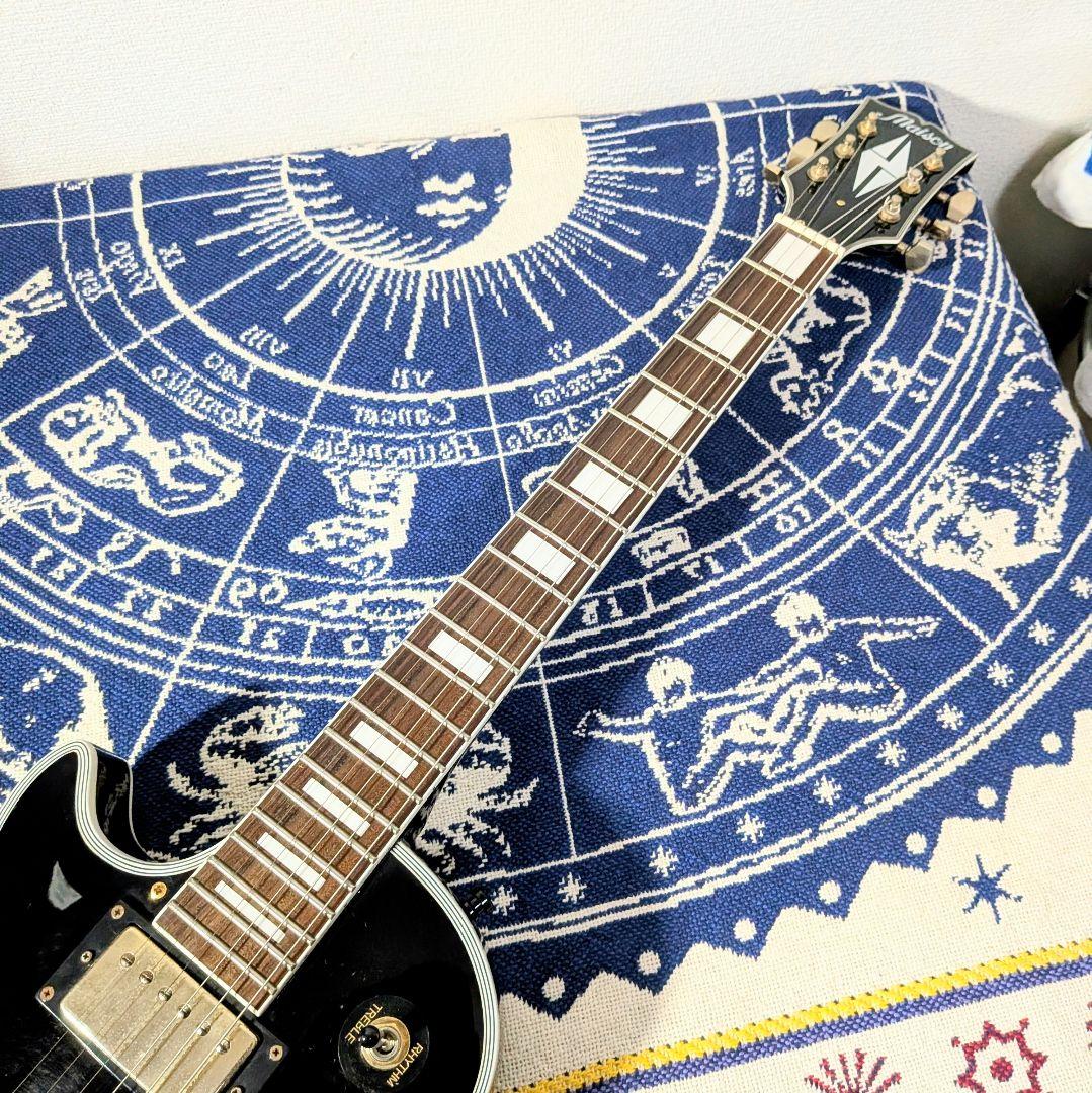 レスポールカスタム 左 レフティ エレキギター 黒金