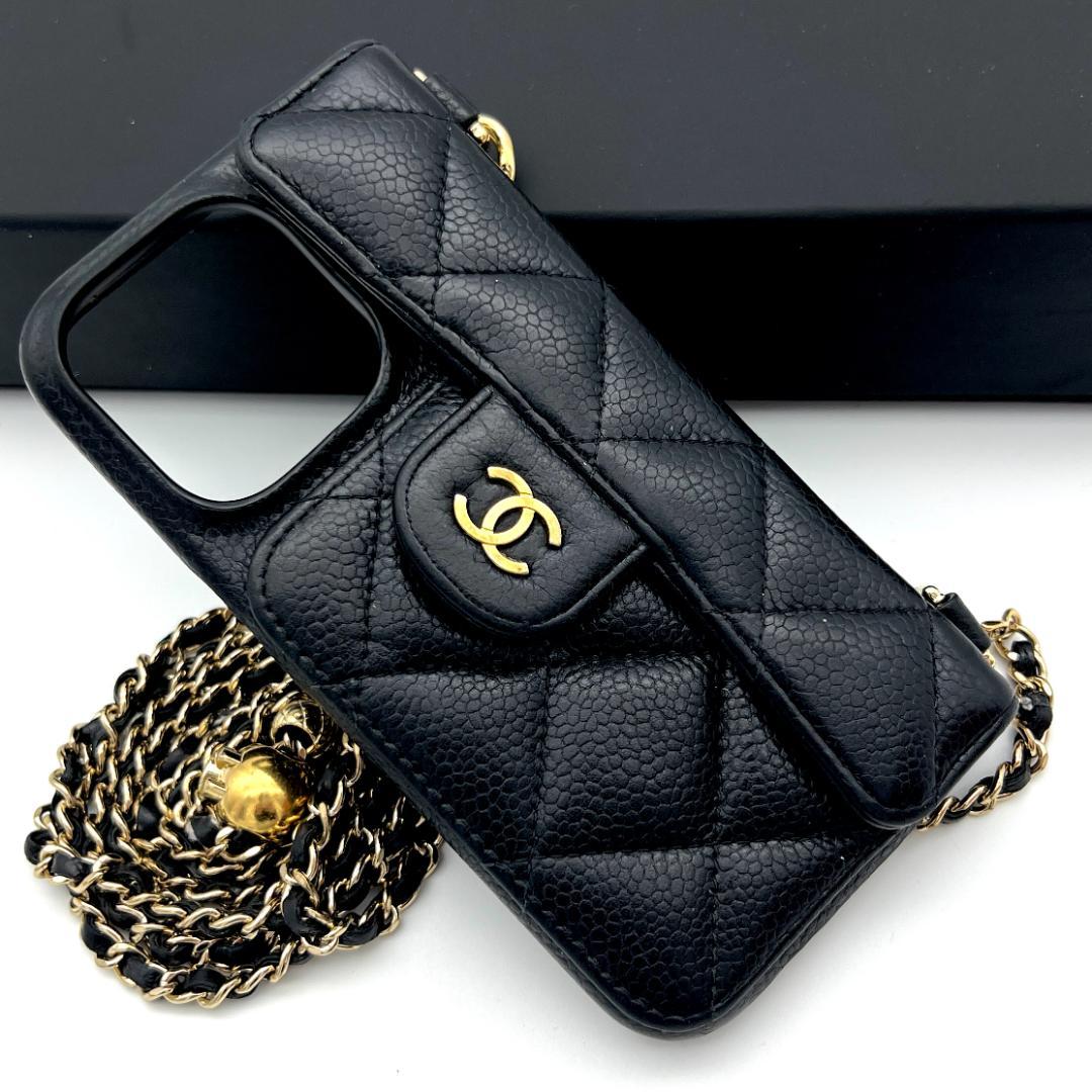 シャネル キャビアスキン マトラッセ iPhone 15 PRO A769