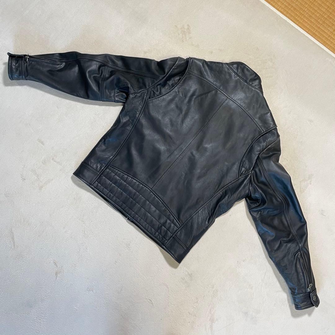 HARLEYDAVIDSON レザージャケット　シングルライダース　刺繍ロゴ M