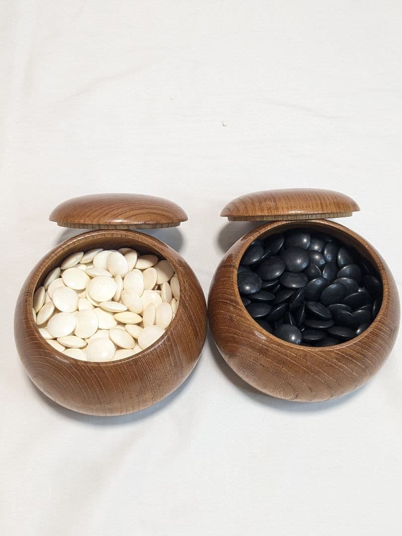 木製囲碁盤 碁石セット 脚付き へそあり 蛤碁石