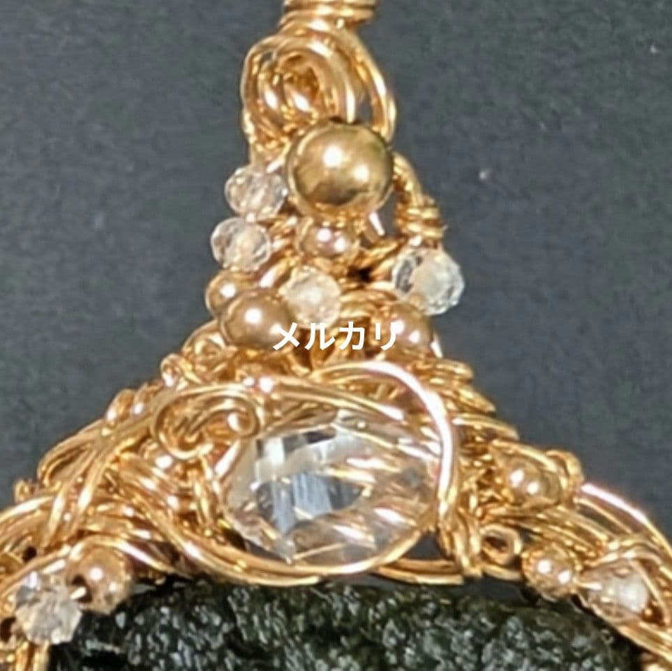 【鑑別書つき】天然モルダバイト ペンダントトップ