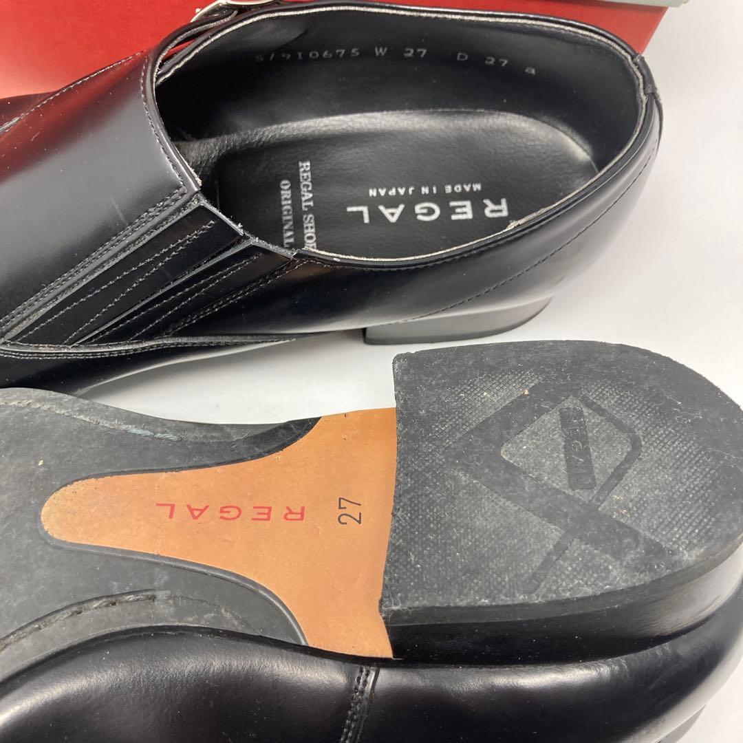 REGAL ブラック ビジネスシューズ　モンクストラップ　27cm