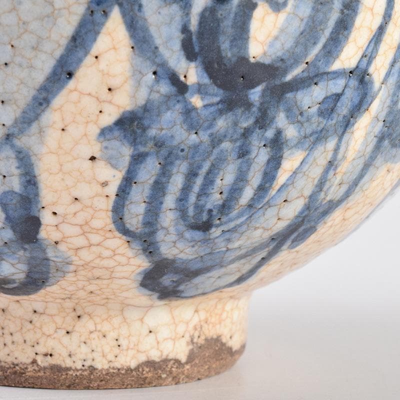 茶道具　聾米造　青木木米作　群仙文茶碗　仕覆付　共箱　V　R7598