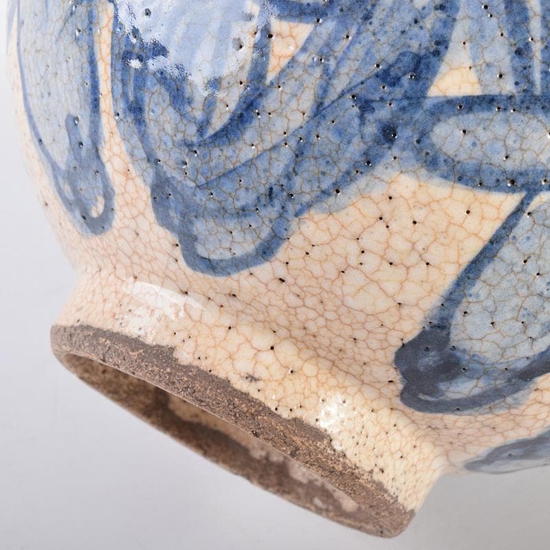 茶道具　聾米造　青木木米作　群仙文茶碗　仕覆付　共箱　V　R7598