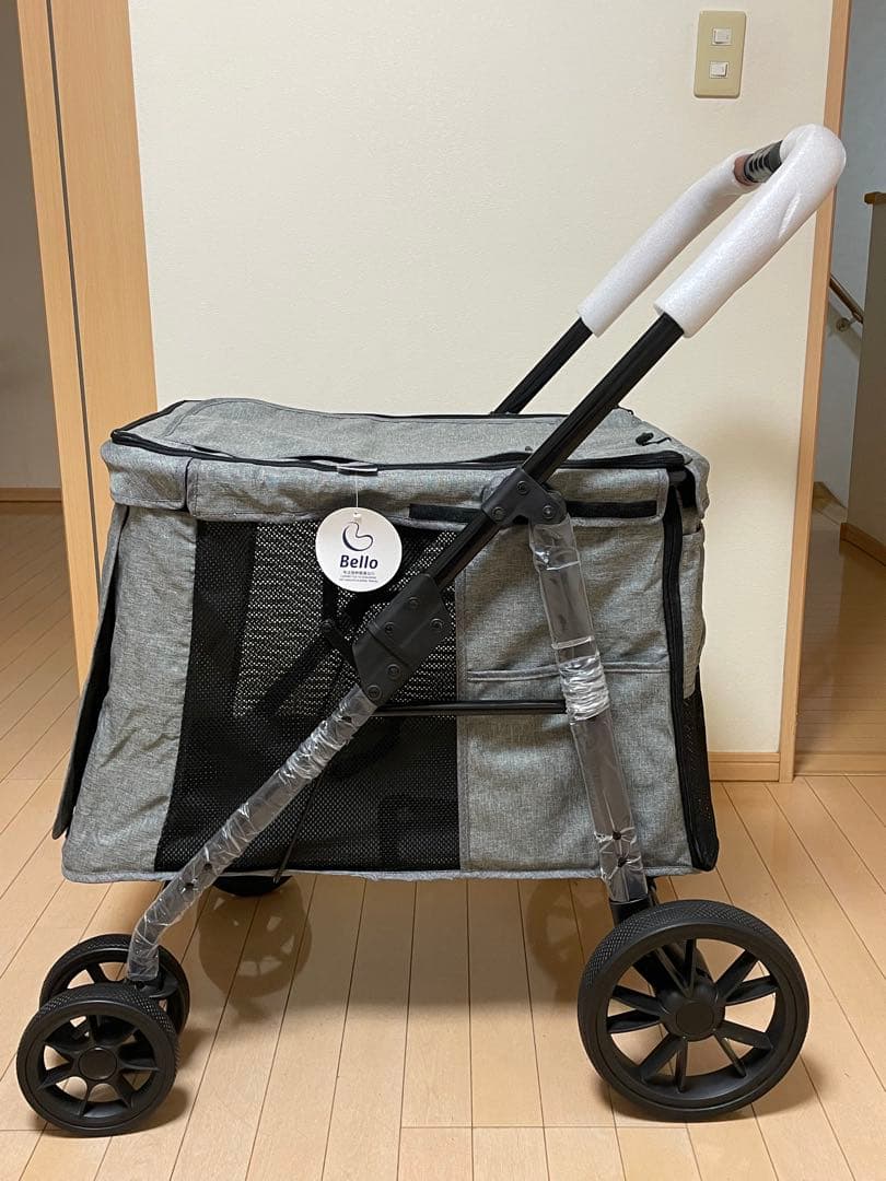 折りたたみペットカート グレー