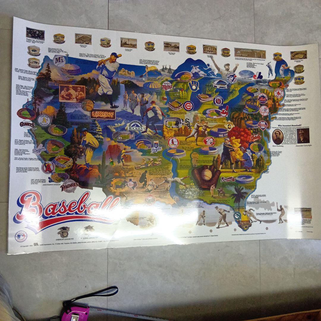 (172)Baseball Map Poster 1992年