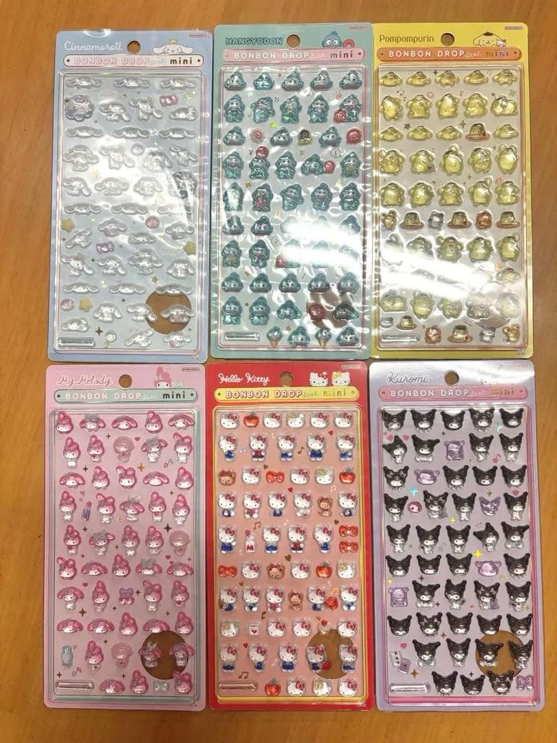 サンリオ　ボンボンドロップシール　ボンボンドロップシールミニ　6種