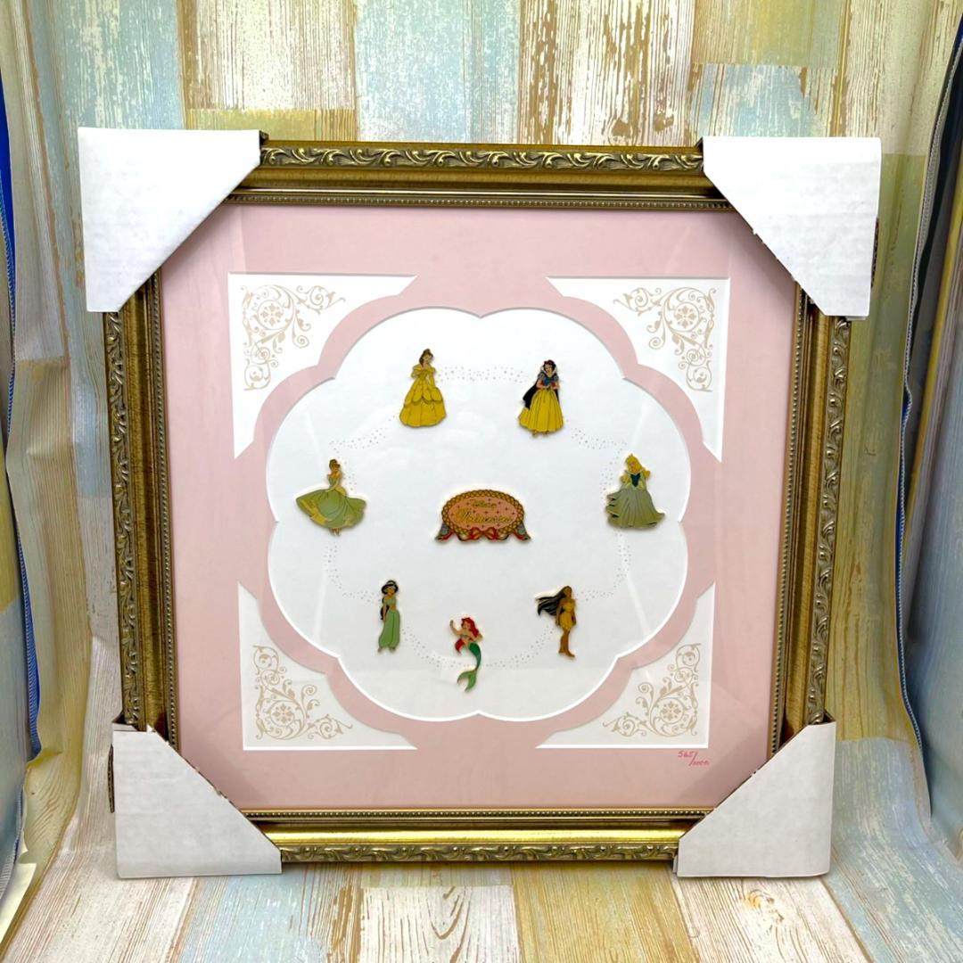 激レア★シンデレラ アリエル ベル 白雪姫 眠れる森の美女 ピンバッジ 額縁