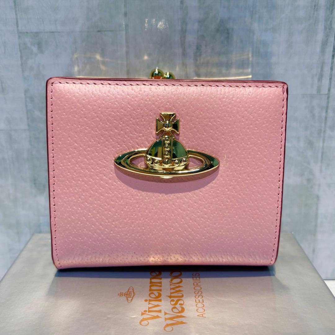 Vivienne Westwood 2つ折り財布 / ピンク/ゴールド金具付き