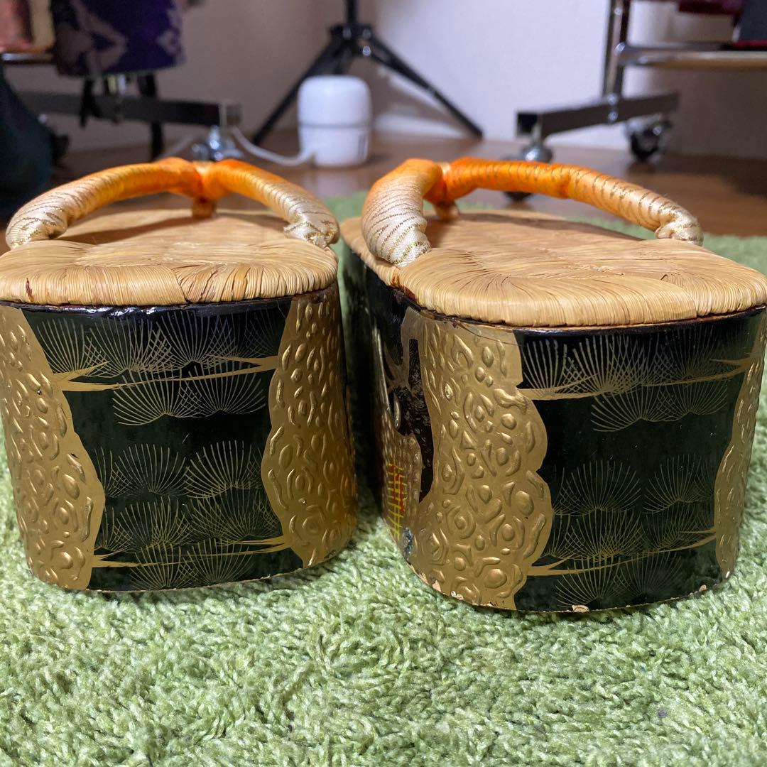 ぽっくり　７歳　畳表　アンティーク