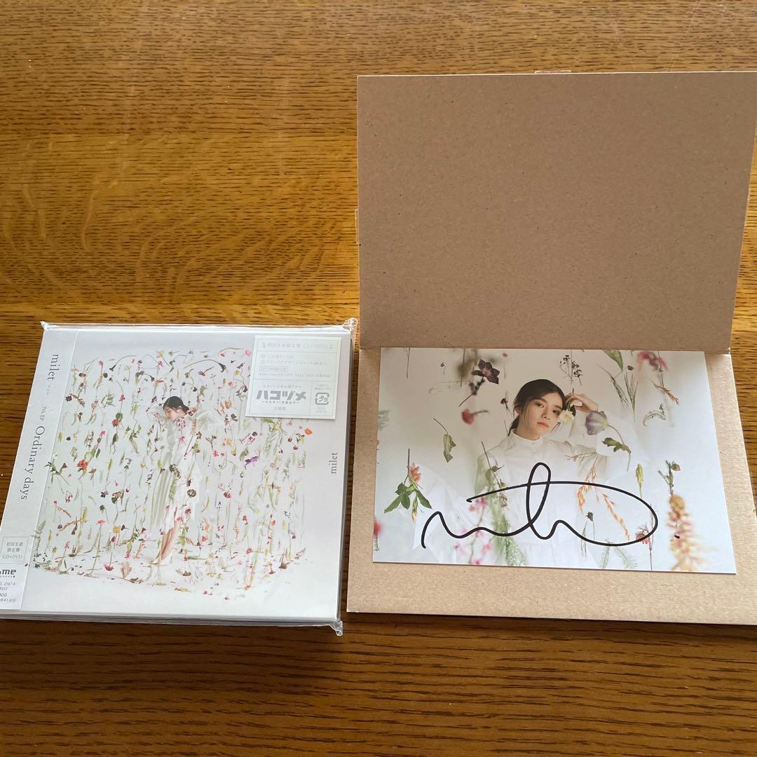 milet 直筆サインポストカード、CDセット