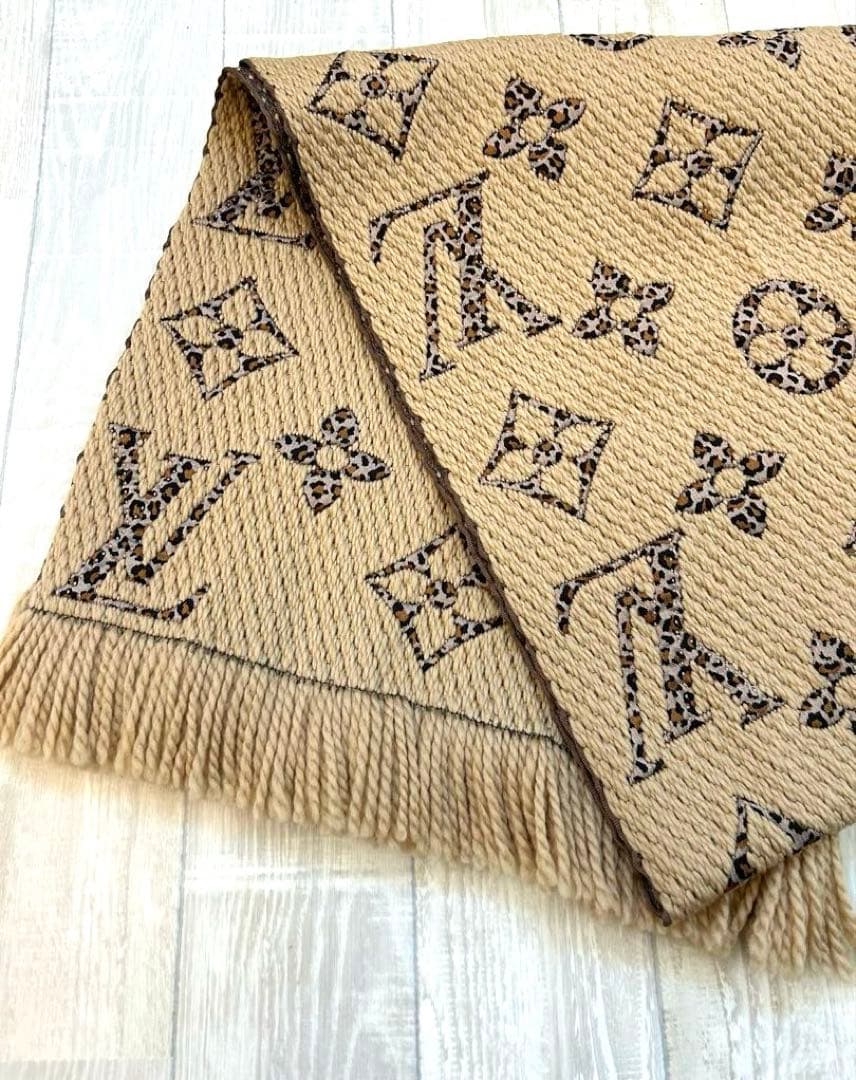 【限定】ルイヴィトンマフラーレオパードエシャルプジャイアントモノグラムジャングル