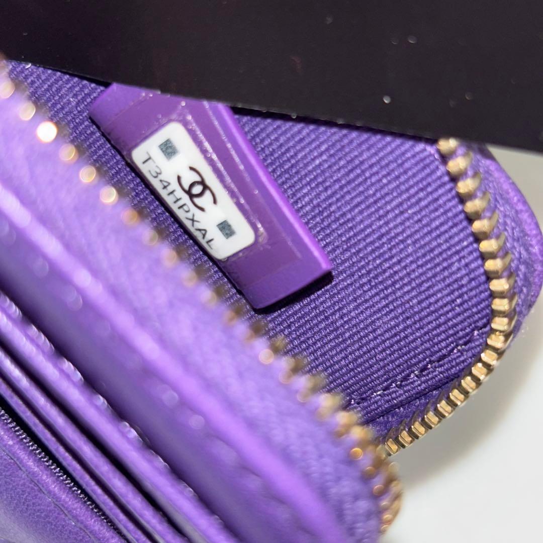 ✨大人気✨CHANEL 19 ジップケース パープル