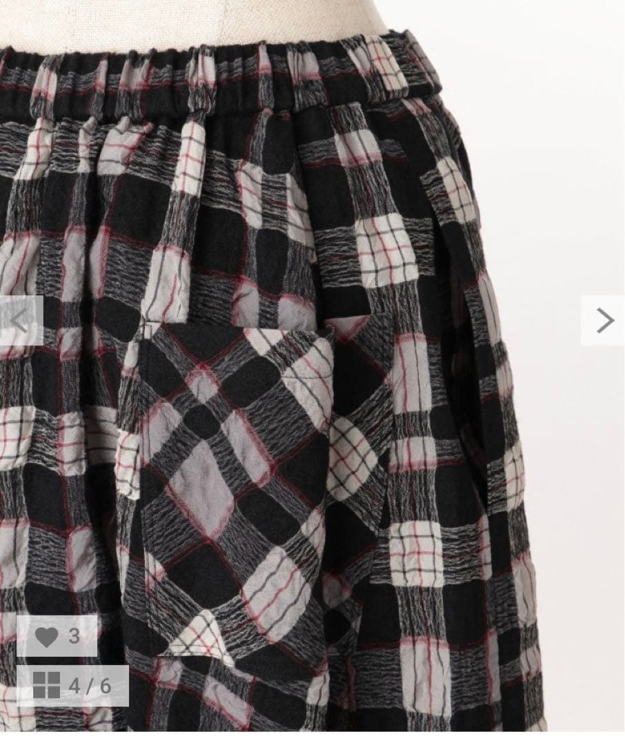 新品タグ付き　センソユニコ　慈雨 シュランケンチェック　パンツ　40