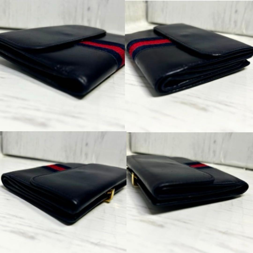 GUCCI オールドグッチ シェリーライン 二つ折り財布