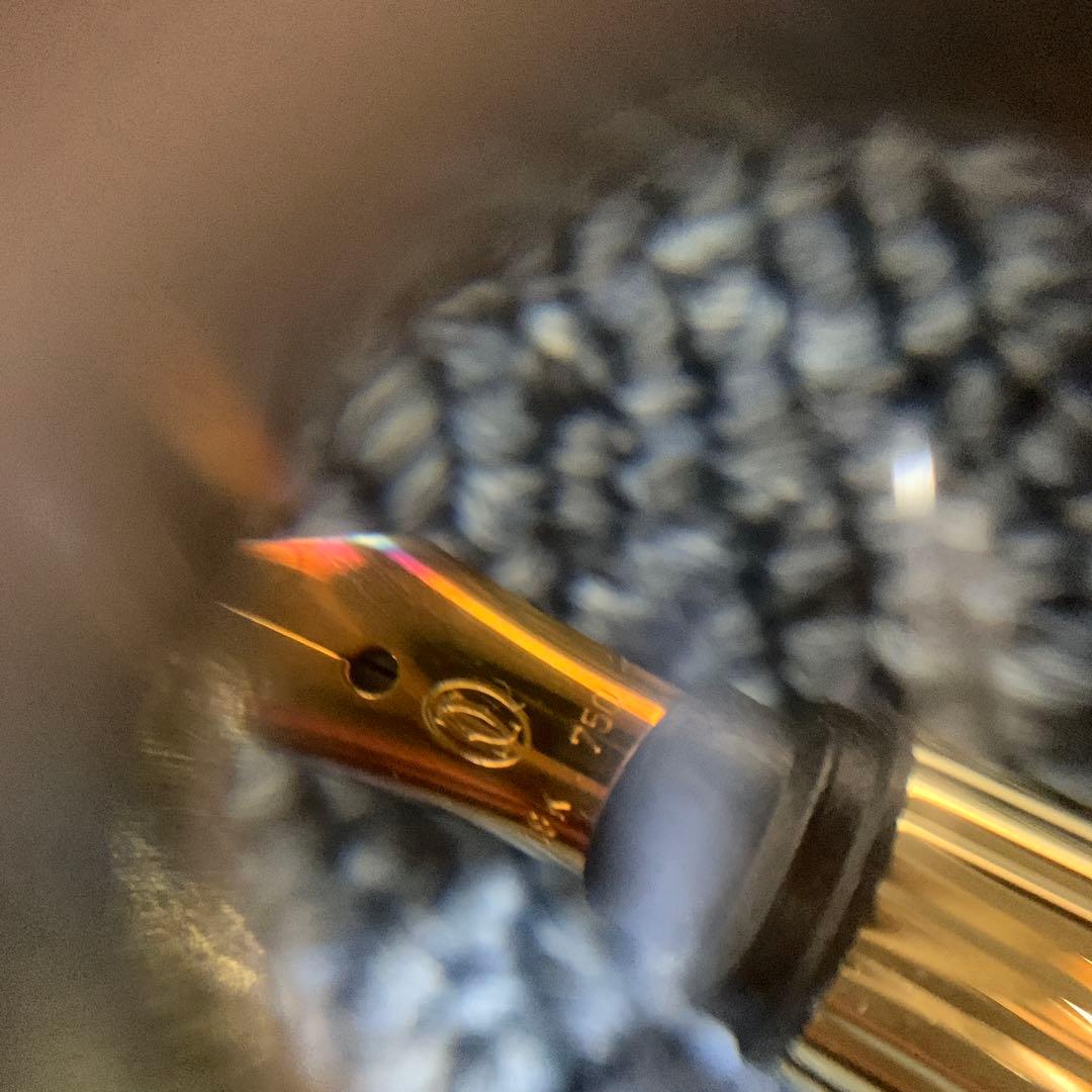 カルティエ 万年筆 ペン先 18K 750 刻印 シルバー ゴールド