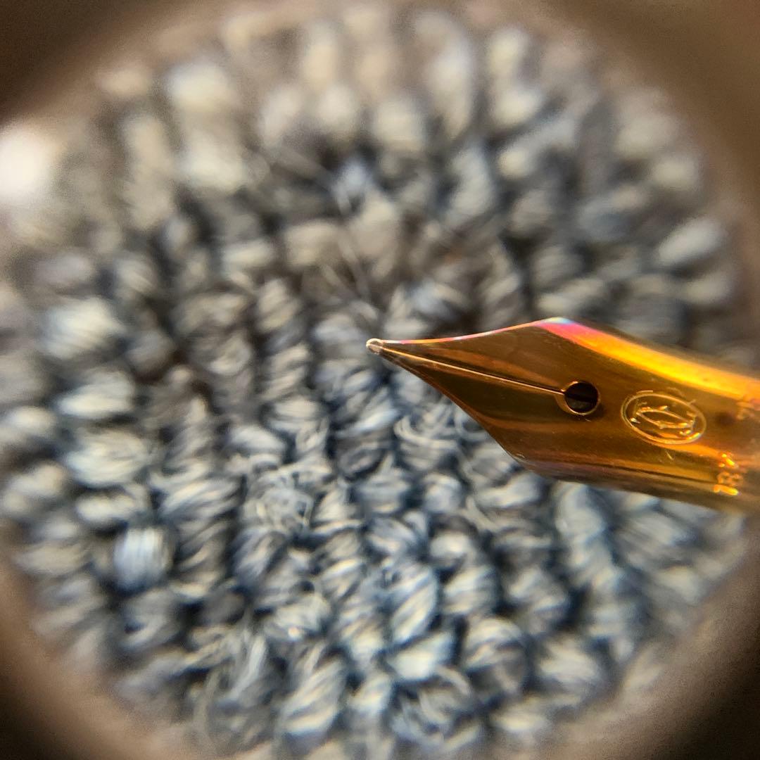 カルティエ 万年筆 ペン先 18K 750 刻印 シルバー ゴールド