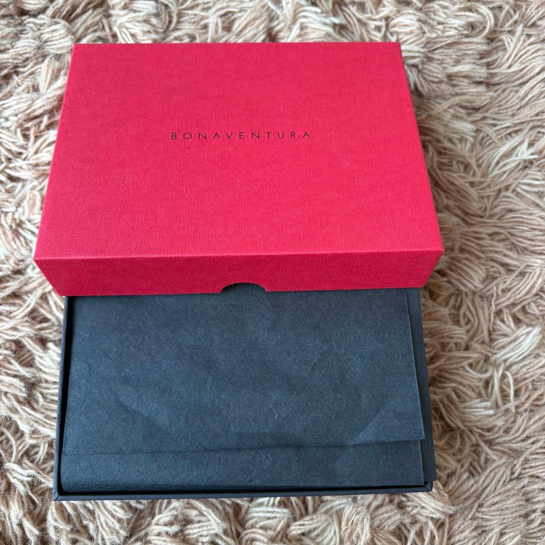 【未使用】ボナベンチュラ レザー  二つ折り財布 ブラック メンズ レディース