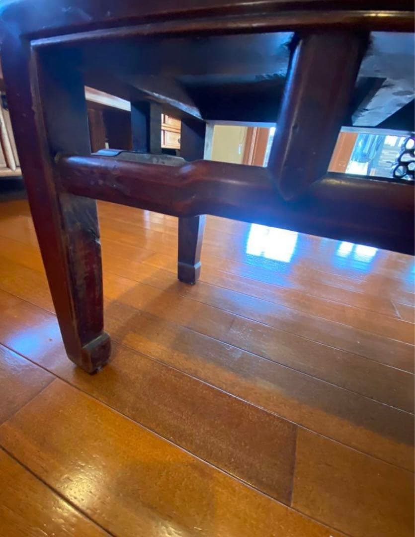 中国骨董家具　長椅子　無垢材　飾り台　オブジェ