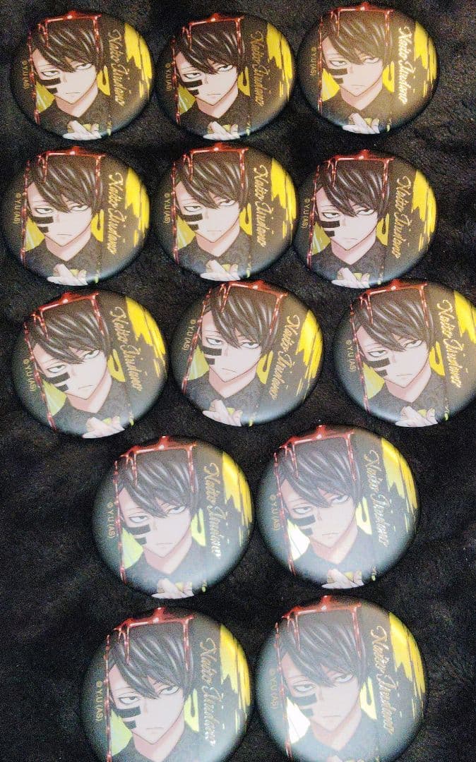 13個 桃源暗鬼 メタリック缶バッジ 無陀野無人