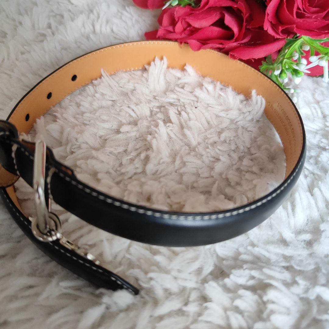 新品　COACH　コーチ　黒　ブラック　レザー　犬用首輪　М　中型犬　高級