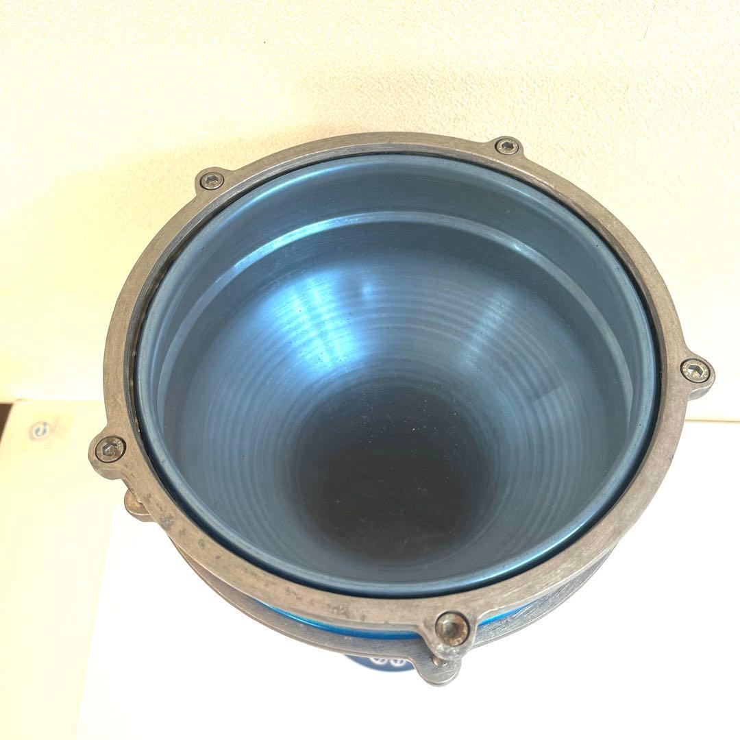 ダルブッカ 37cm 金属製 ベリーダンス 太鼓 プラスチックヘッド 青