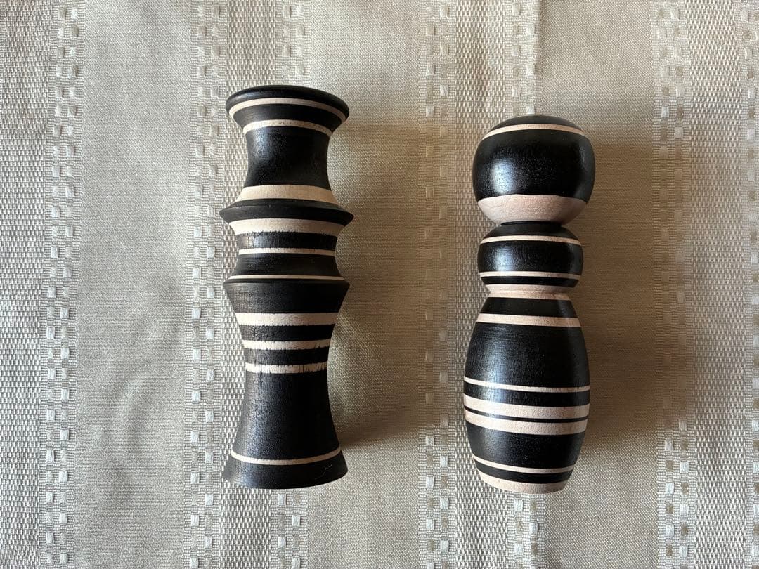 ルビンのこけし ペア ブラック 黒 限定品 青森県黒石市 22000円