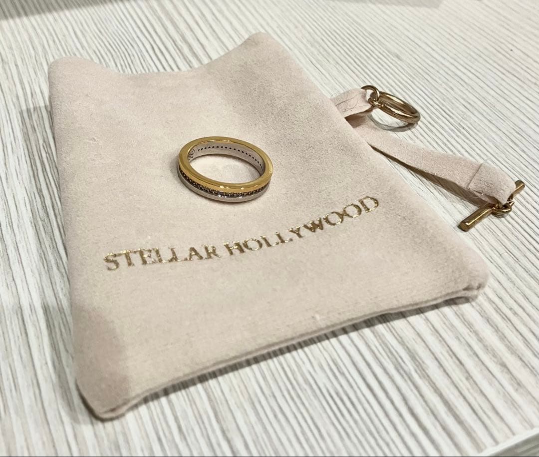 ★ティアラ★【美品】ステラハリウッド　ミックスシャイニーラインリング