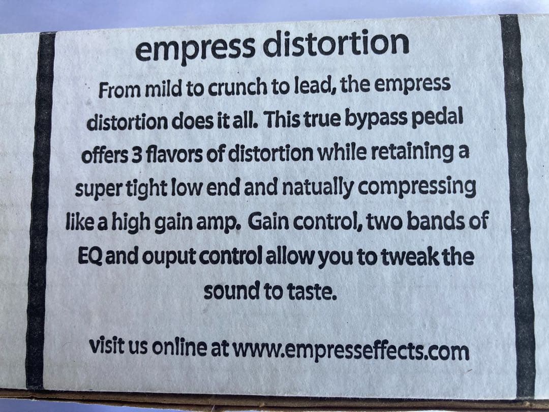 Empress Effects Distortion ディストーションペダル